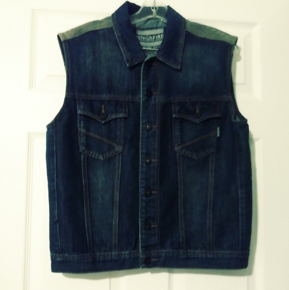 🐴VINTAGE AMERICAN EAGLE JEANS VEST,SIZE L,GIFT🎁GIVING ITEM.👔👖 - Picture 4 of 6
